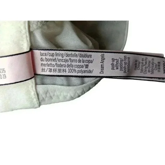 Victoria's Secret unlined 38DDD BRA white lace beaded embroider BRIDAL RARE
